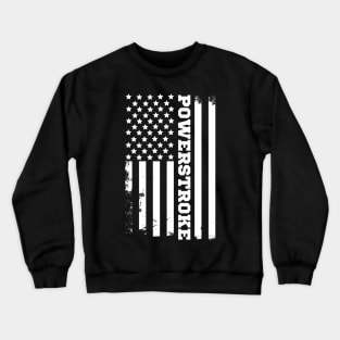 Power Stroke American Flag Crewneck Sweatshirt